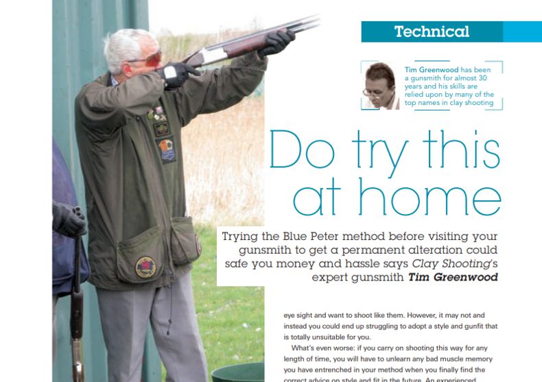 Clay Shooting Magazine October 2011 Do try this at home